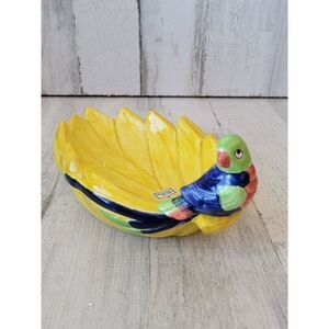 Fitz‎ Floyd parrot banana AS IS dish candy serving decor